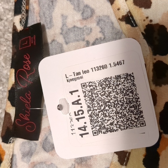 NWT Shiela Rose leopard print tank top size large - Picture 2 of 5